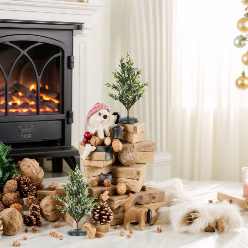 Christmas Tree亚马逊跨境现货批发圣诞装饰品落地摆件植雪圣诞树|undefined