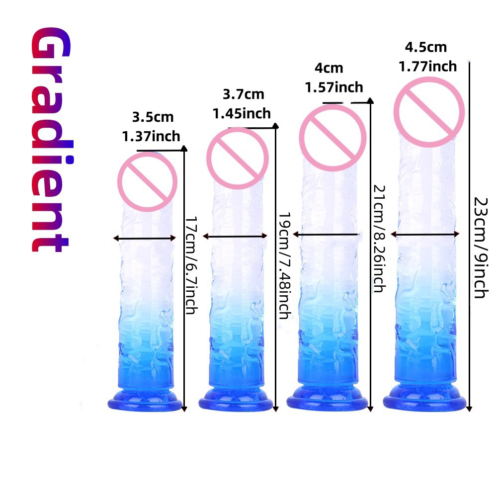 Crystal Two-Color Anal Plug Dildo, TPE Manual Masturbation Toy for Adults — detail image 5