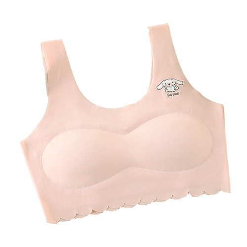 Bustier for teenage girls, developmental stage underwire cups, pure cotton bra pads, camisole, halterback, backless bra for high school and middle school students