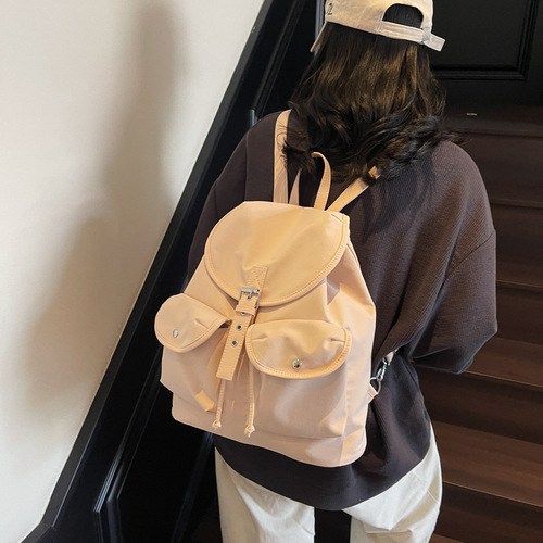 Foreign Trade Korean Version Double Shoulder Bag 2025 New Summer Trendy Fashion Stylish Versatile High-End Student Bag