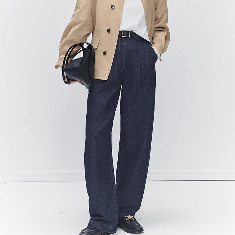 Retro denim trousers