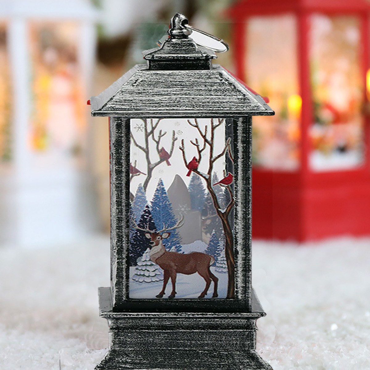 Navidad transfronteriza LED vela electrónica simulación vela de escritorio retro portátil luz de noche decoración luz de viento