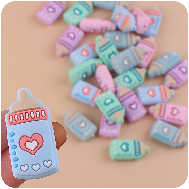 Bebé suministros de dibujos animados de silicona biberón pequeño mordedor creativo DIY bebé molar cadena pezón cadena anti-caída Accesorios