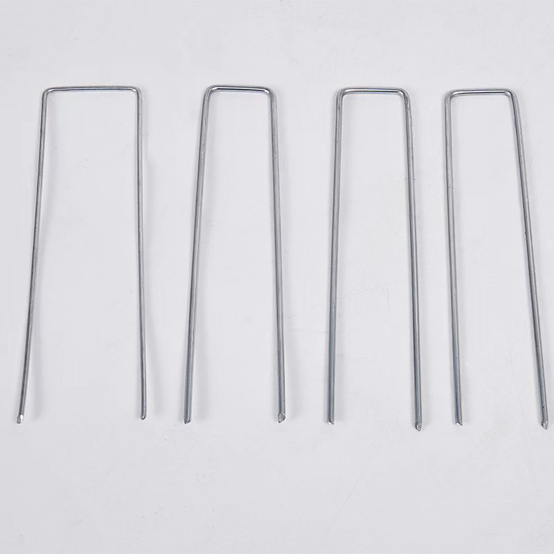 定制不锈钢U型地钉 热镀锌钢丝斜尖u型地钉防草布地膜固定U形地钉