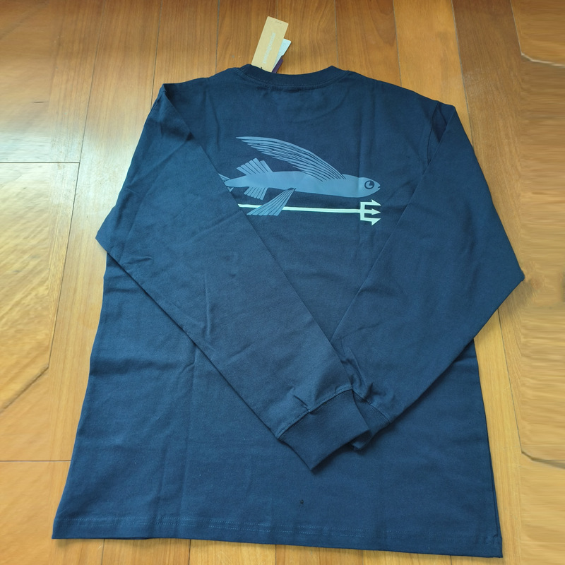 Logotipo de comercio exterior Classic Outdoor Mountain Series Camiseta de manga larga del mismo estilo para hombres y mujeres