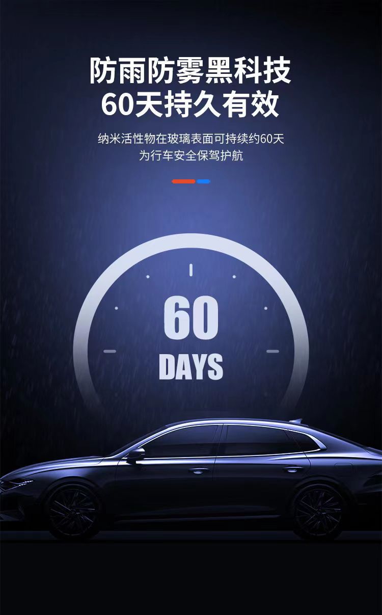 Car Rainproof Agent, Windshield, Rearview Mirror, Rainy Day Waterproof and Oil-Repellent Film Remover, Sponge Wipe Car Anti-Fog Agent