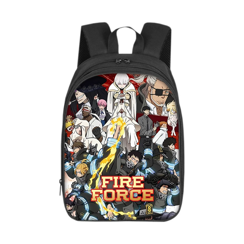 Fire Force сезон 3, студенческий 14-дюймовый рюкзак, детская одно- и двухслойная стильная школьная сумка