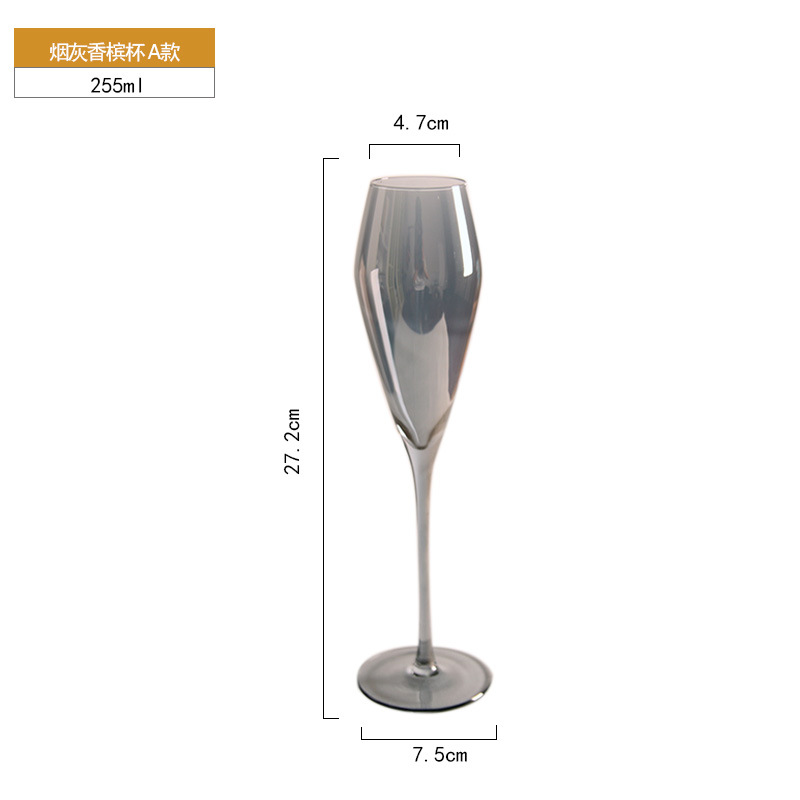 Colorido de iones chapado regalo cristal copa de vino copa de champán colorido copa de vino Copa pequeña Hada copa de vino