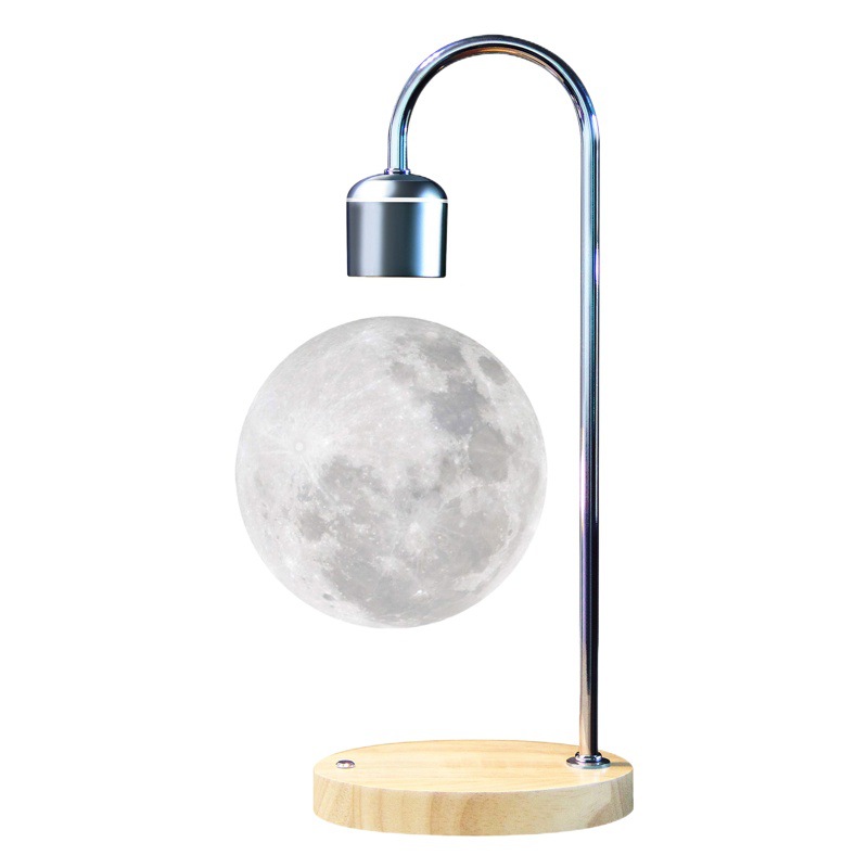 Lámpara De Luna suspendida 3D impresión integrada sin fisuras creativa suspensión magnética lámpara de mesa de Luna decoración del hogar LED luz de la noche