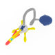 Children's small rocket launcher toy luminous flying cannon outdoor foot launcher boy toy