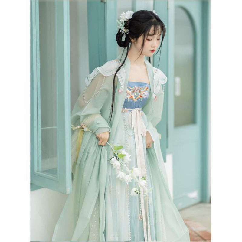 Adult Women's Embroidered Hanfu Chest-length Skirt Ruzi Skirt Big Sleeve Shirt Women's Tang Style Ancient Style Spring and Summer New Suit Adult Women's Embroidered Hanfu Chest-length Skirt Ruzi Skirt Big Sleeve Shirt Women's Tang Style Ancient Style Spring and Summer New Suit
