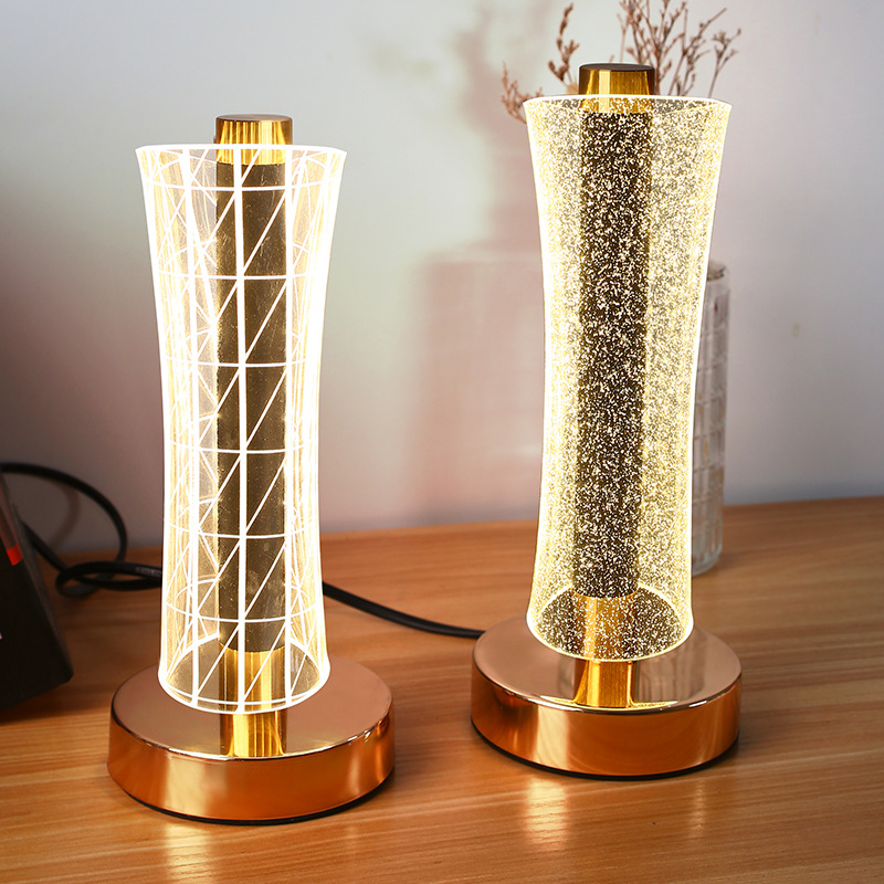 Fabricante directo de lámpara de escritorio de cintura pequeña lámpara de escritorio con atenuación táctil USB de carga de atmósfera lámpara de cabecera lámpara de noche lámpara de escritorio decoración