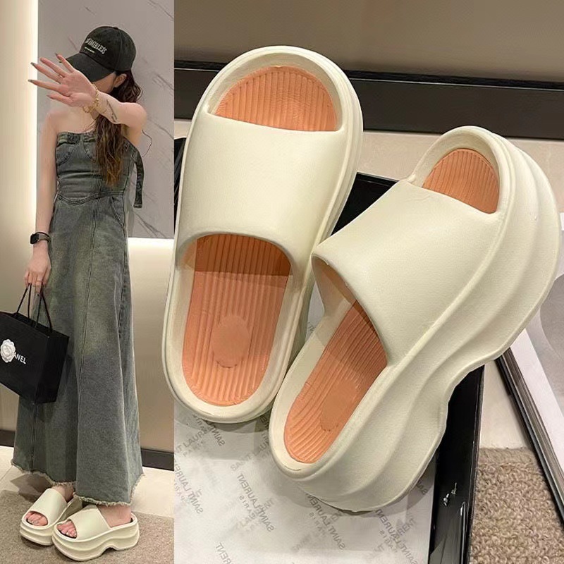 Cross-Border Women's Slippers for Outer Wear Thick-Soled Sandals Korean Style Fashionable Thickened Summer Home Indoor Sandals