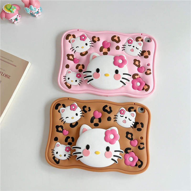 Cute Kitty Cat ipad10 Tablet PC Protective Case Telescopic Bracket Mini6 Anti-fall Three-dimensional Soft Case Suitable Cute Kitty Cat ipad10 Tablet PC Protective Case Telescopic Bracket Mini6 Anti-fall Three-dimensional Soft Case Suitable