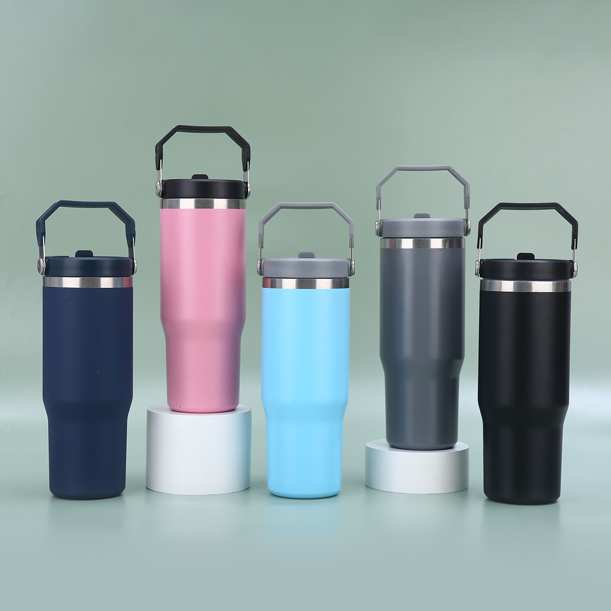 Casual Retro Solid Color 201 Stainless Steel 304 Stainless Steel Thermos Cup 1 Piece display picture 1