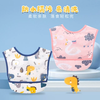 宝宝吃饭的兜围嘴无袖四季纯棉薄款婴儿口水巾儿童罩衣辅食口水兜