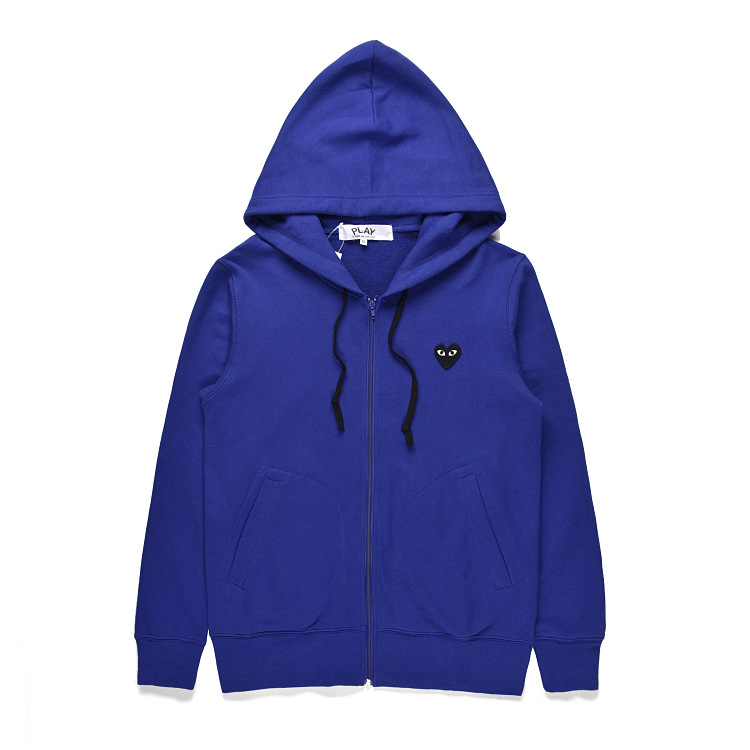 Comme des Garcons Play Heart Logo Zip-Up Jacket Blue