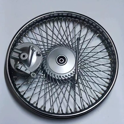 Steel Wire Spokes Front and Rear – Motorcycle wheel hub - rear-rim-assembly