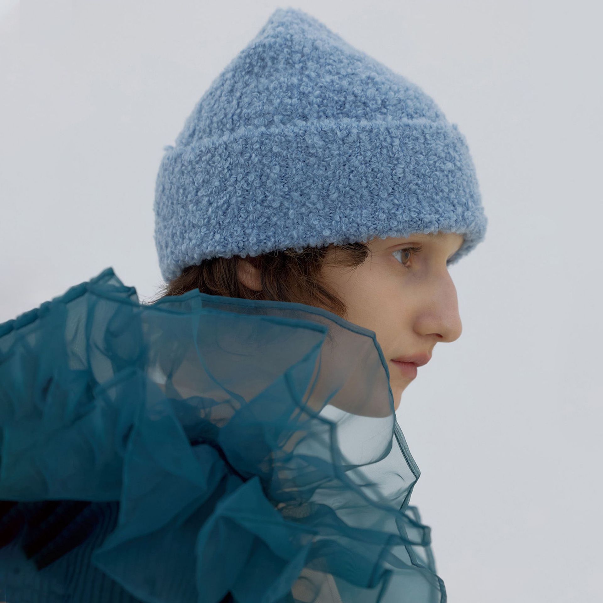 Demi-season keep warm solid color woolen knitted hat for men and…