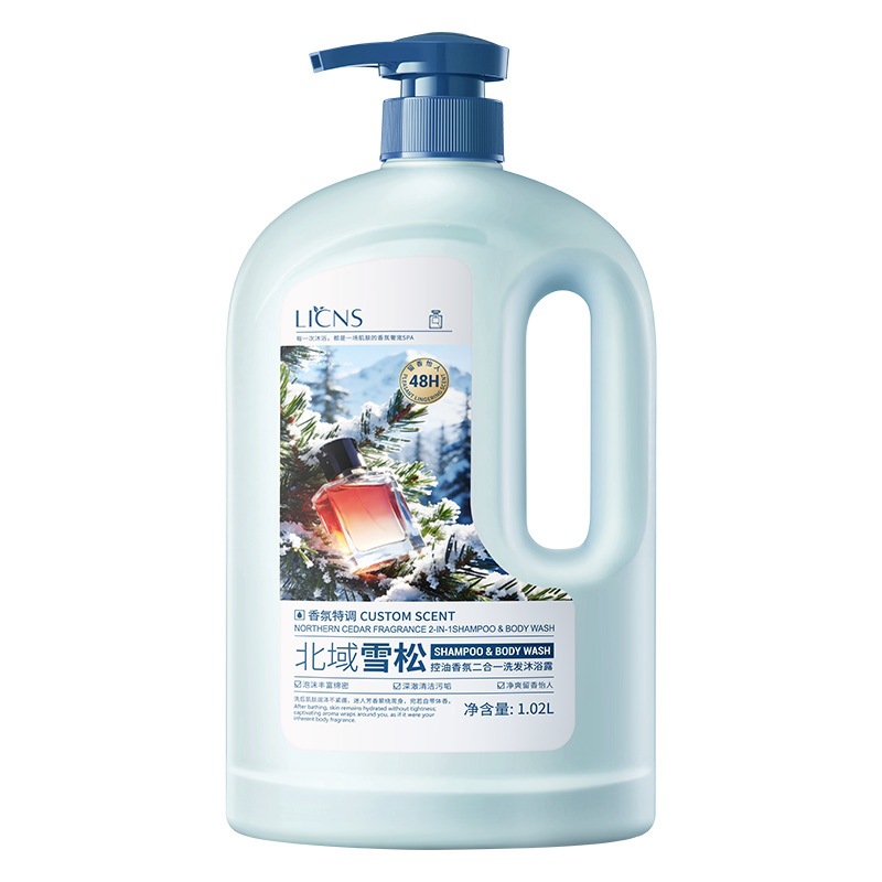 LICNS Ebony Rose Moisturizing Fragrance Shampoo 2 - in - 1 Shampoo Bath Lotion Deep Cleaning Refrescante Perfumado Laveador Protector
