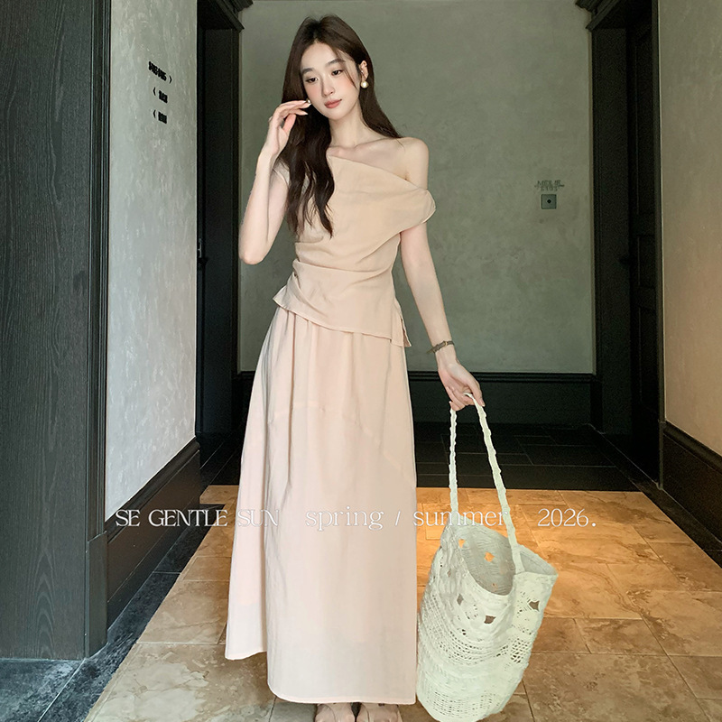 Xiu Xixi Se Black Label - "Paris Poetry Collection" Light Luxury High-End Faux Two-Piece Dress 88655