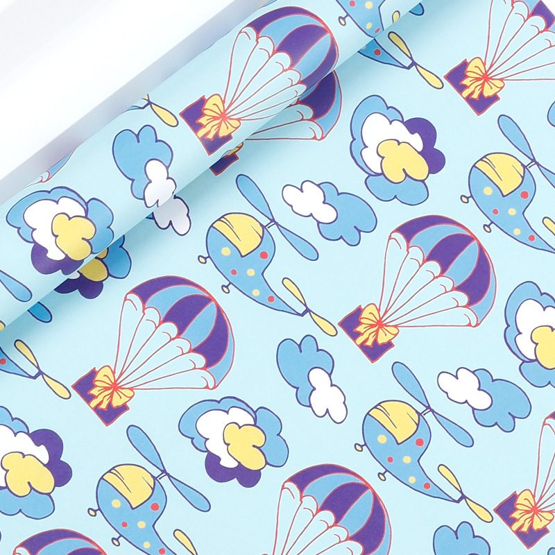 Papel de embalaje de dibujos animados Unicornio serie de papel de embalaje de regalos de cumpleaños para niños paquete de papel de embalaje ecológico
