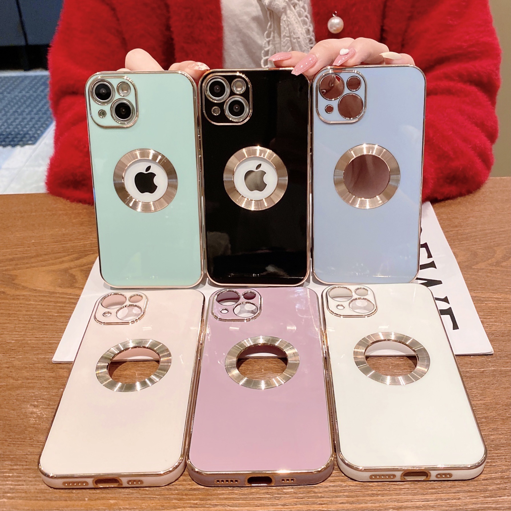 Hollow Electroplating Color Suitable For IPhone13/11Promax12Promax Fine Hole Mobile Phone Shell XsX Foreign Trade Models