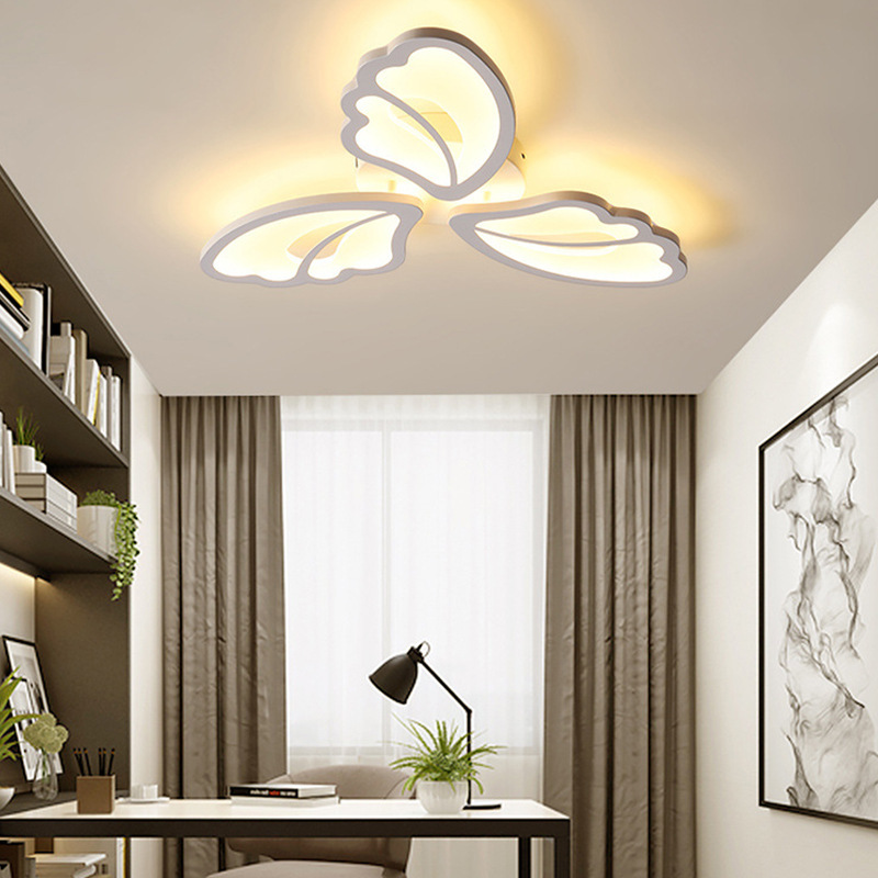 Comercio exterior acrílico sala de estar lámpara de techo LED pétalos lámpara de dormitorio moderna simple lámpara de comedor lámpara de casa completa