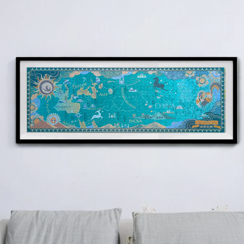 Silk Road Puzzle Special Frame 90*30 Wall-Mounted 1000-Piece Simple Modern Solid Wood Picture Frame Slim Long Frame for Mounting Pictures Silk Road Puzzle Special Frame 90*30 Wall-Mounted 1000-Piece Simple Modern Solid Wood Picture Frame Slim Long Frame for Mounting Pictures