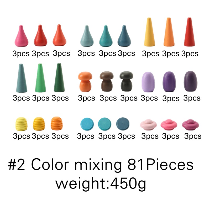 Nordic ins estilo cambiante del arco iris Bloques de Construcción Para Niños jengle pila de música juguetes educativos de educación temprana Montessori material didáctico