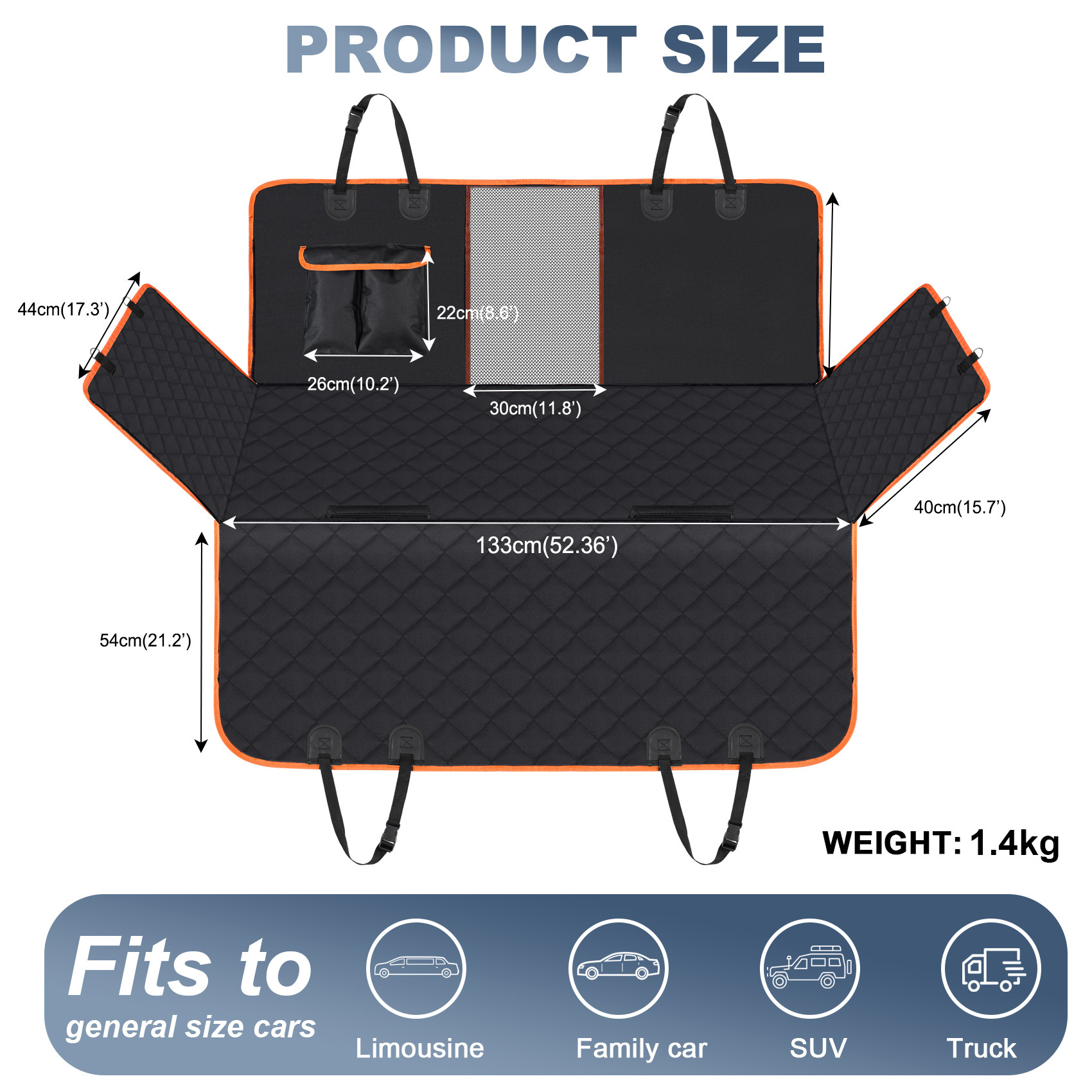 Almohadilla para coche para mascotas Nuevo producto Asiento para coche para perro Almohadilla antisuciedad trasera del coche Asiento trasero para coche Almohadilla para perro Suministro directo de fábrica