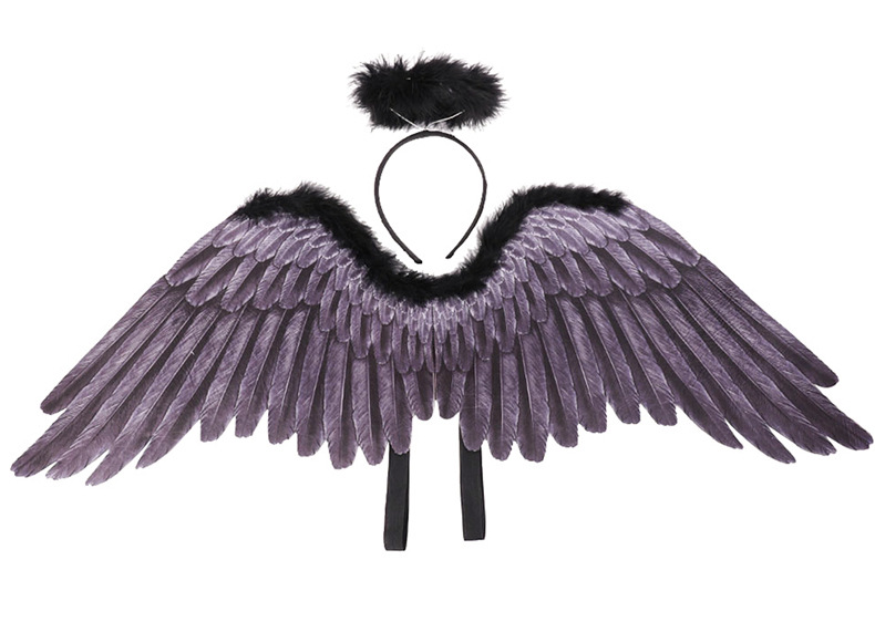 Angel, Wings Pattern Handmade Craft Halloween Angel Wings Cloth Nonwoven Feather Masquerade Stage Costume Props Party Supplies Party Accessories