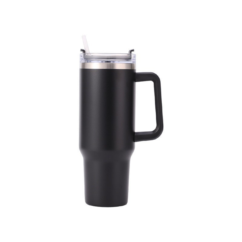 Cross-border 40oz generación de mango de taza de automóvil 304 taza de hielo de paja de acero inoxidable taza de aislamiento térmico de alto valor facial