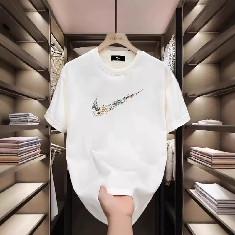 Brand Special Price Pure Cotton Short-sleeved T-shirt Men's 2025 Summer Fashion Printed American Style Trendy Brand Half-sleeved T-shirt Men's Wear