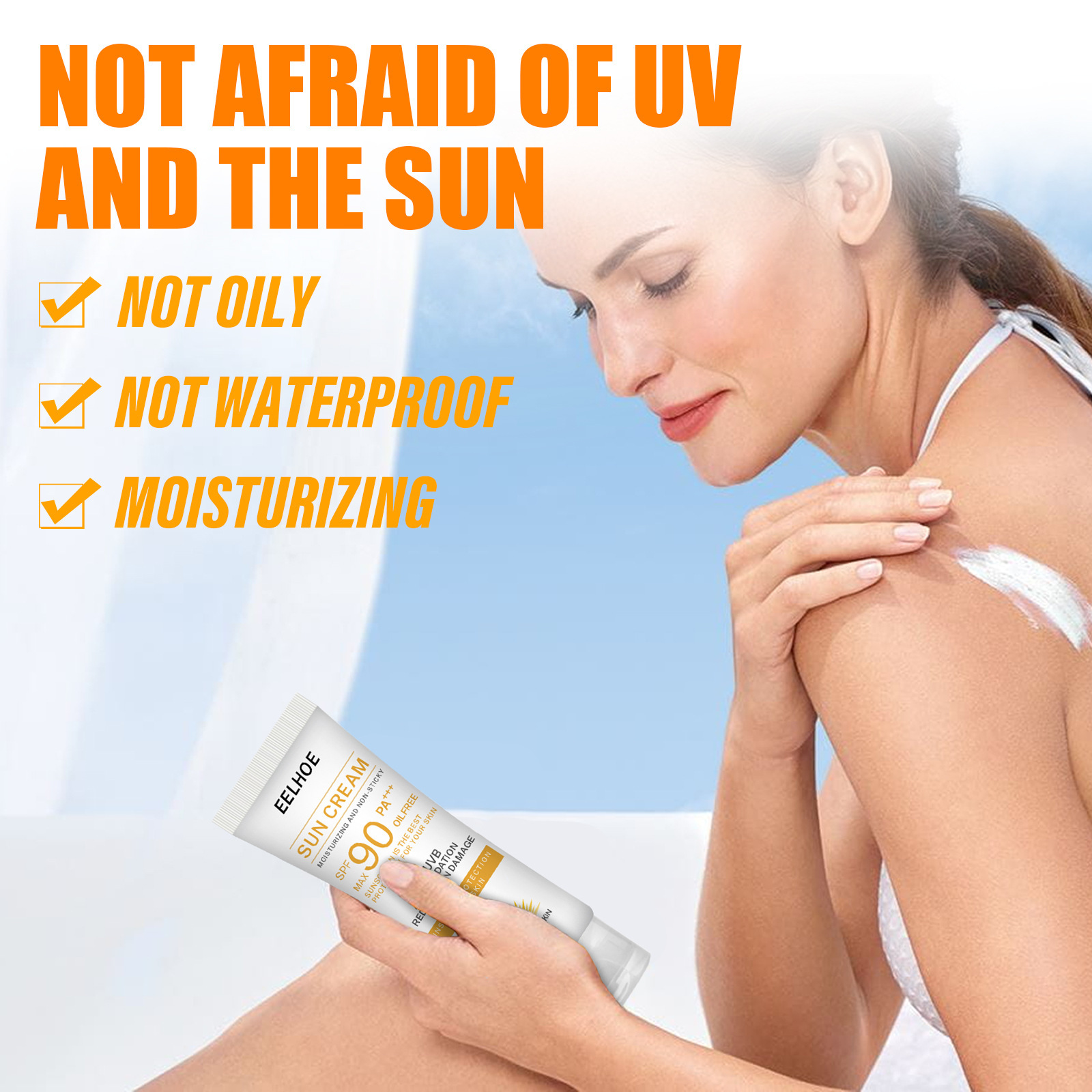 La crema protectora de aislamiento EELHOE hidrata la piel del cuerpo facial, la protección no es falsa, blanca, refrescante y no grasosa en verano