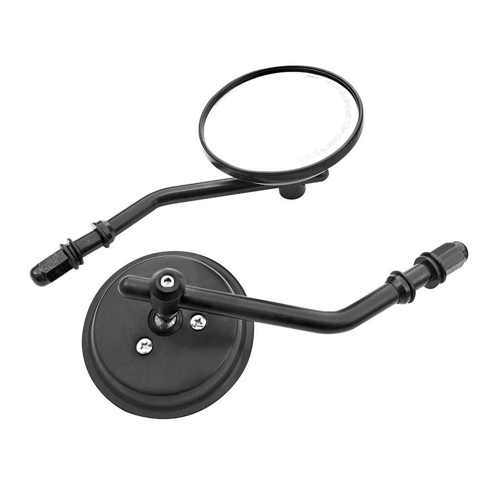 Suitable for Harley motorcycles, these rearview mirrors are designed for modification, featuring a unique small round shape and a universal convex reflective surface