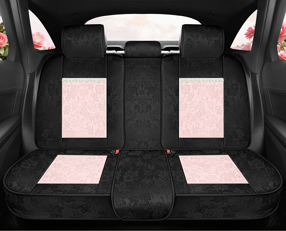2026 New Model Ancient Style Camellia Jacquard Embossed Lace All-Season Car Seat Cushions Wholesale Cross-Border Export