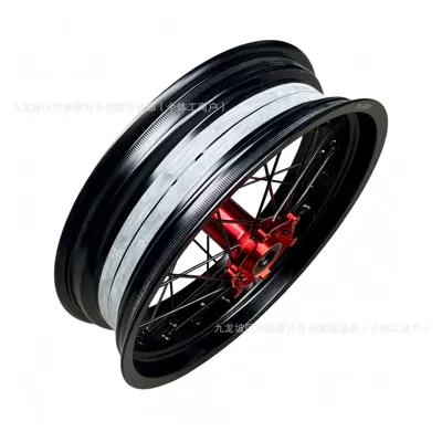Motorcycle wheel hub modified widened 4.25*17 wheel - red-wheel-rims