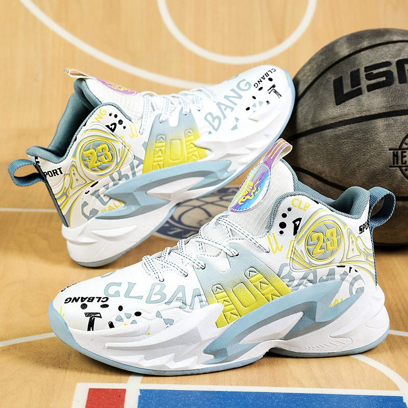 Аутентичные баскетбольные кроссовки, дышащие, износостойкие, амортизирующие мужские туфли, нескользящие спортивные ботинки для молодежи и детей, женская обувь.