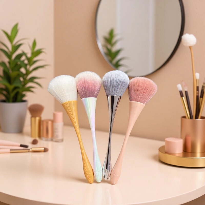 Cross-Border Nail Art Dust Brush Small Waist Trendy Large Brush Nail Brush Blush Brush Mermaid Doesn'T Eat Powder