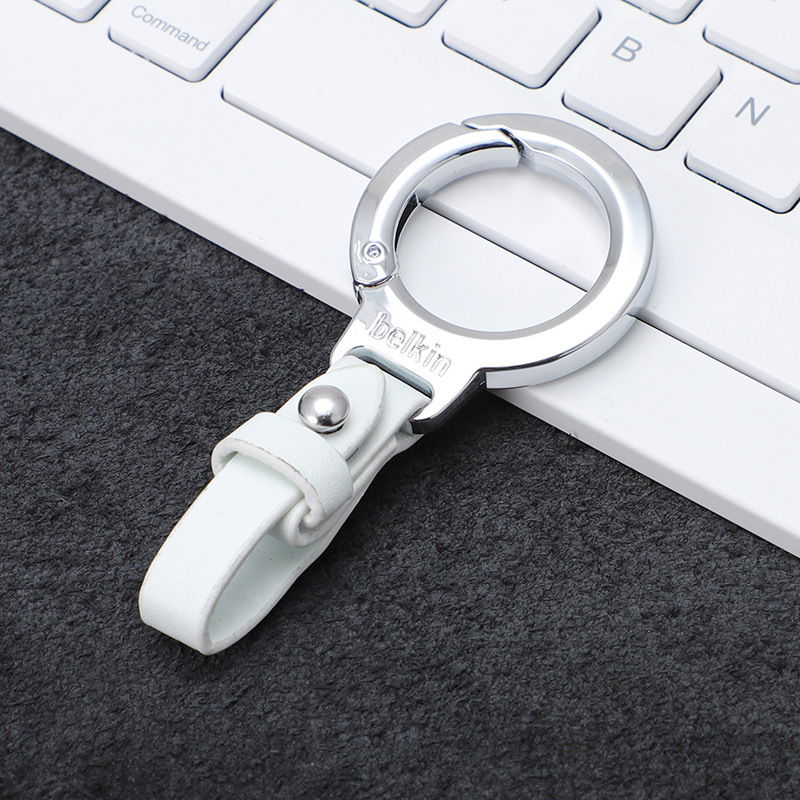 Llavero de coche de hombre simple llavero de cuero de gama alta personalizado anti-perdido clave colgante par adornos de metal