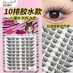 批发10排小薄片不朽之恋假睫毛轻薄自然纤长眼睫毛单簇仿真假睫毛
