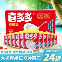 椰果王200g*12罐装大果粒水果罐头果冻饮料即食椰子汁饮料