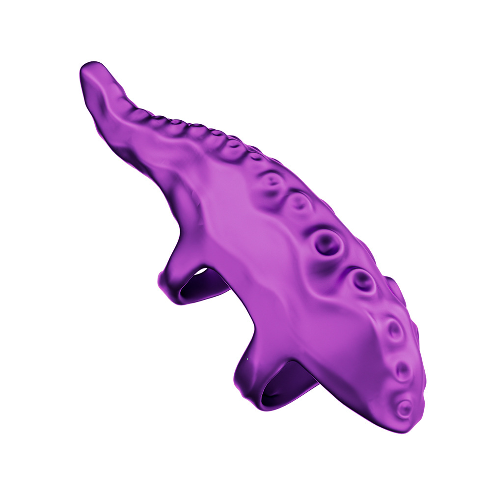 Rechargeable Stimulating Wearable Silicone Finger Sleeve Couple Massager Vibrator Adult Sex Toy_voghion.com