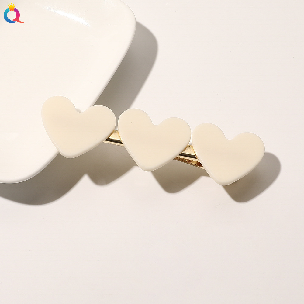 Simple Style Heart Shape Plastic Resin Patchwork Hair Clip 1 Piece display picture 2