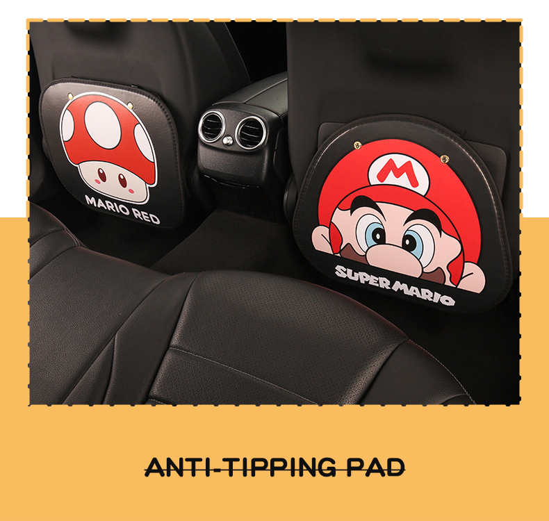 Mario Girl Cute Cartoon Car Seat Back Anti-Kick Pad Car Seat Back Anti-Dirt Pad Children's Anti-Kick Pad