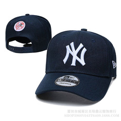 クロスボーダーmlb鸭舌帽潮牌大標ハードトップアルファベット刺繍サンシェード韓国NY野球帽子男女