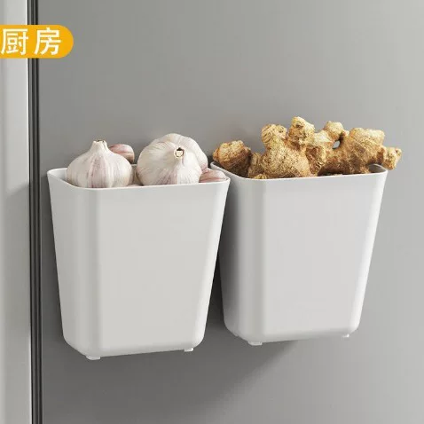 Multifunctional Onion, Ginger and Garlic Storage Box, Wall-mounted Storage Box, Essential Organizing Box for Student Dormitories, Cabinet Door Storage