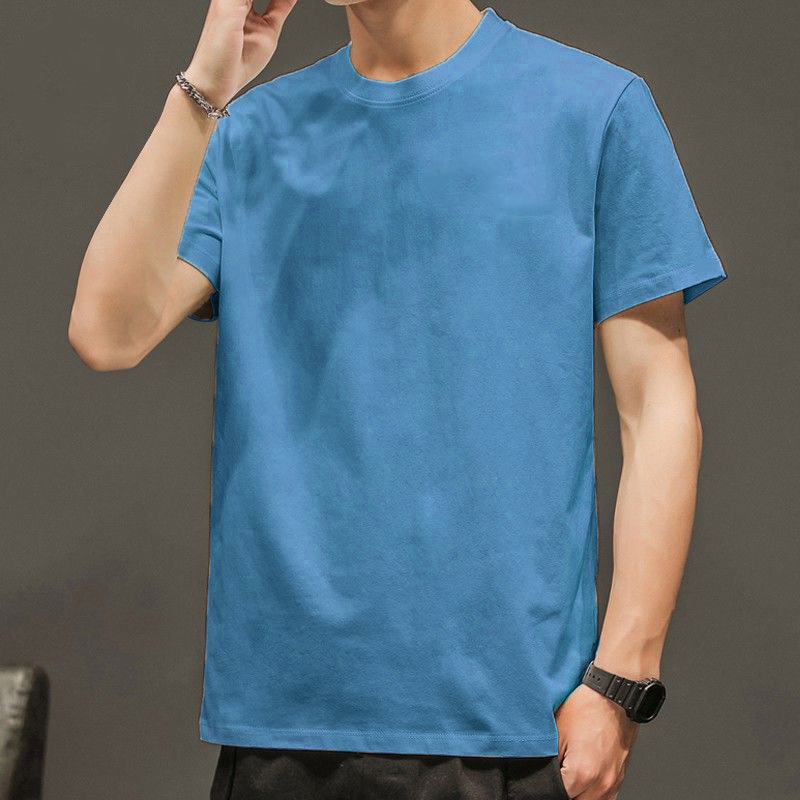 Primavera y Verano nueva carta cuello redondo de manga corta Camiseta de los hombres de la camiseta de moda corto de moda todo-Partido casual Top ropa de los hombres camiseta