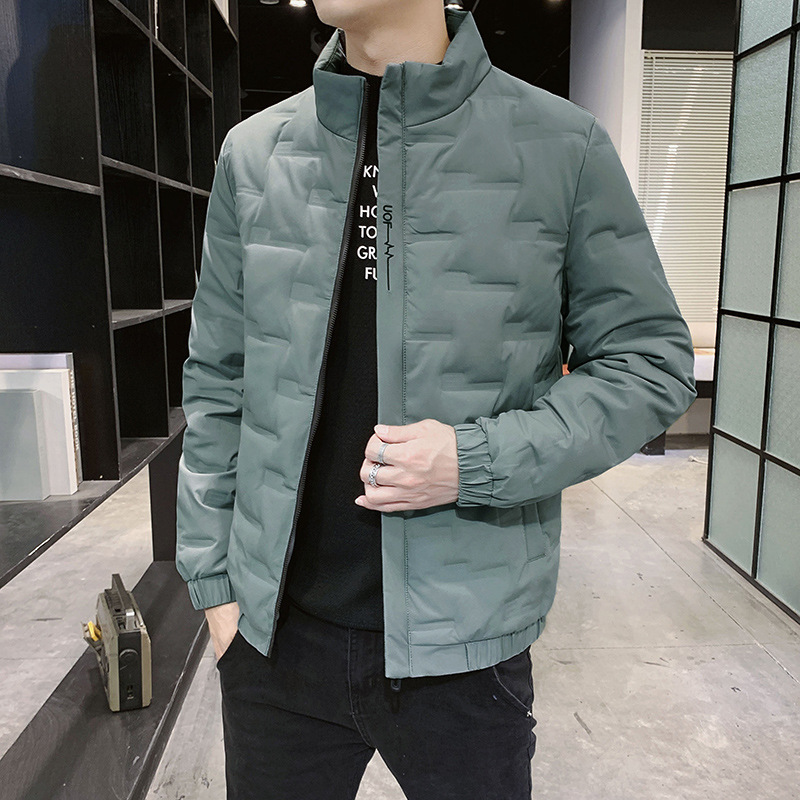 Chaqueta de cuello alto para hombre y mujer transfronteriza otoño e invierno abrigo corto a prueba de frío deportes cálidos pato blanco chaqueta acolchada de algodón al por mayor